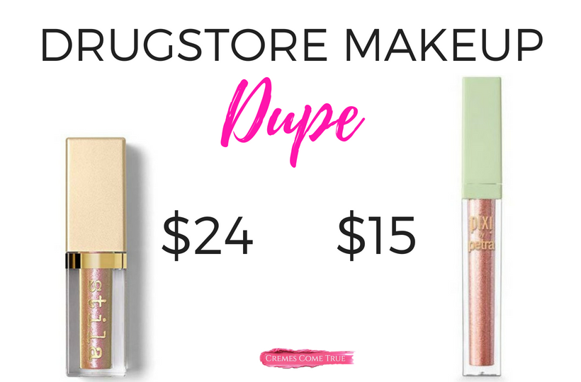 Drugstore Makeup Dupe for Stila Glitter & Glow Liquid Eye Shadow Pixi Liquid Fairy Lights